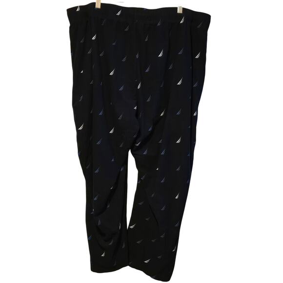 Nautica Sleepwear Navy Blue Logo Print Lounge Pants with pockets XXL - Picture 2 of 4